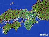 近畿地方のアメダス実況(日照時間)(2019年10月10日)