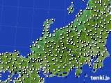 2019年10月10日の北陸地方のアメダス(風向・風速)