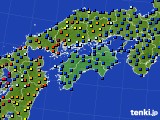 四国地方のアメダス実況(日照時間)(2019年10月11日)