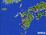 九州地方のアメダス実況(日照時間)(2019年10月11日)