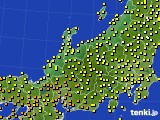 北陸地方のアメダス実況(気温)(2019年10月11日)