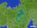 滋賀県のアメダス実況(降水量)(2019年10月12日)