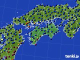 四国地方のアメダス実況(日照時間)(2019年10月12日)