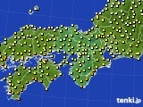 近畿地方のアメダス実況(気温)(2019年10月12日)