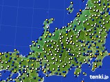 2019年10月12日の北陸地方のアメダス(風向・風速)