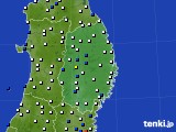 2019年10月12日の岩手県のアメダス(風向・風速)