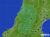 山形県のアメダス実況(風向・風速)(2019年10月12日)