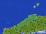 島根県のアメダス実況(日照時間)(2019年10月13日)