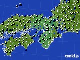 近畿地方のアメダス実況(風向・風速)(2019年10月13日)