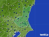 茨城県のアメダス実況(風向・風速)(2019年10月13日)