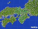 近畿地方のアメダス実況(気温)(2019年10月14日)