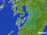 2019年10月14日の熊本県のアメダス(風向・風速)