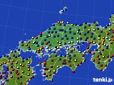 2019年10月15日の中国地方のアメダス(日照時間)