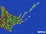 道東のアメダス実況(日照時間)(2019年10月15日)