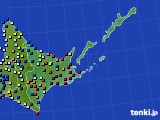 道東のアメダス実況(日照時間)(2019年10月16日)