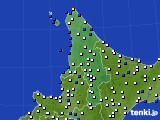 道北のアメダス実況(風向・風速)(2019年10月16日)