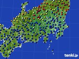 関東・甲信地方のアメダス実況(日照時間)(2019年10月17日)