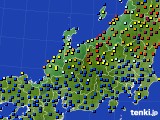 北陸地方のアメダス実況(日照時間)(2019年10月17日)