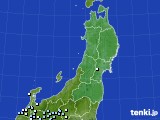 東北地方のアメダス実況(降水量)(2019年10月18日)