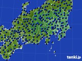 関東・甲信地方のアメダス実況(日照時間)(2019年10月18日)