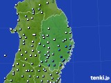 岩手県のアメダス実況(降水量)(2019年10月19日)