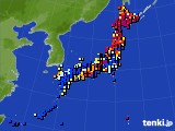 アメダス実況(日照時間)(2019年10月20日)