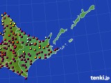 道東のアメダス実況(日照時間)(2019年10月20日)