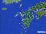 九州地方のアメダス実況(日照時間)(2019年10月23日)