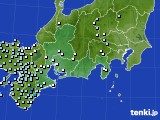 東海地方のアメダス実況(降水量)(2019年10月24日)