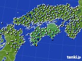 四国地方のアメダス実況(降水量)(2019年10月24日)
