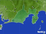 静岡県のアメダス実況(降水量)(2019年10月24日)