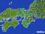 近畿地方のアメダス実況(降水量)(2019年10月25日)