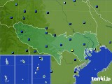 東京都のアメダス実況(降水量)(2019年10月25日)