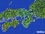 近畿地方のアメダス実況(日照時間)(2019年10月25日)