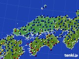 2019年10月25日の中国地方のアメダス(日照時間)