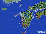 九州地方のアメダス実況(日照時間)(2019年10月25日)