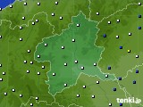 群馬県のアメダス実況(風向・風速)(2019年10月25日)