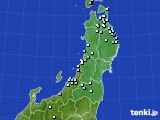 2019年10月26日の東北地方のアメダス(降水量)