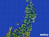 2019年10月26日の東北地方のアメダス(日照時間)
