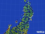 東北地方のアメダス実況(日照時間)(2019年10月26日)