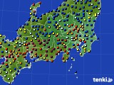 2019年10月27日の関東・甲信地方のアメダス(日照時間)