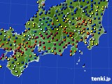 2019年10月27日の東海地方のアメダス(日照時間)