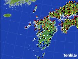 九州地方のアメダス実況(日照時間)(2019年10月27日)