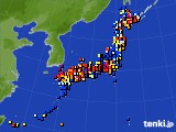 2019年10月27日のアメダス(日照時間)