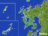 2019年10月27日の長崎県のアメダス(日照時間)