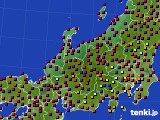 北陸地方のアメダス実況(日照時間)(2019年10月28日)