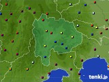 山梨県のアメダス実況(日照時間)(2019年10月28日)