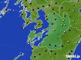 2019年10月28日の熊本県のアメダス(日照時間)