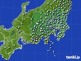 関東・甲信地方のアメダス実況(降水量)(2019年10月29日)