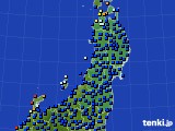 東北地方のアメダス実況(日照時間)(2019年10月29日)